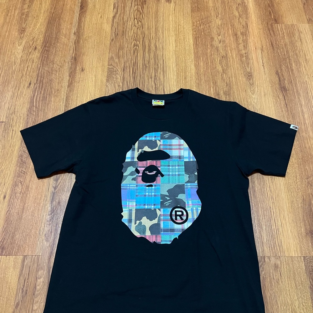 PRE-LOVED  BAPE PATCHWORK BIG APE HEAD TEE SIZE L